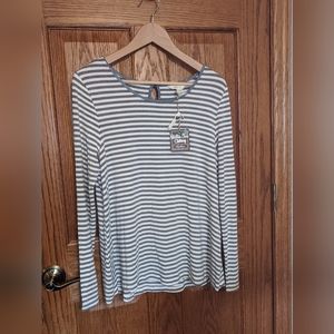 Matilda Jane Striped Long Sleeve Tee Style 24622T Women's Small
